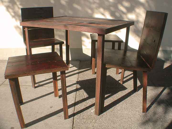 table and chairs